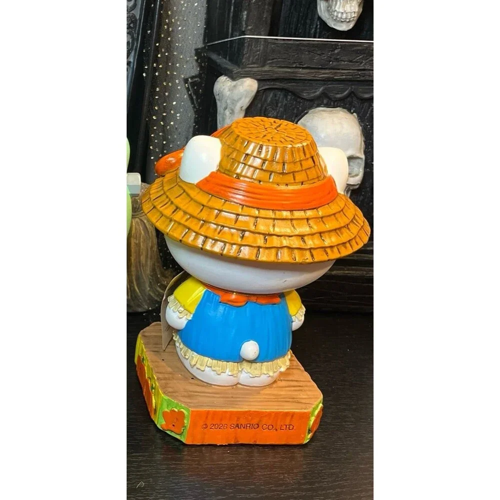 Hello Kitty Thanksgiving Fall Scarecrow Figurine
